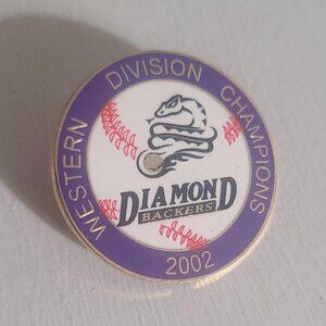Arizona Diamondbacks 2002 Champions Lapel Pin - Diamond Backers Baseball Badge